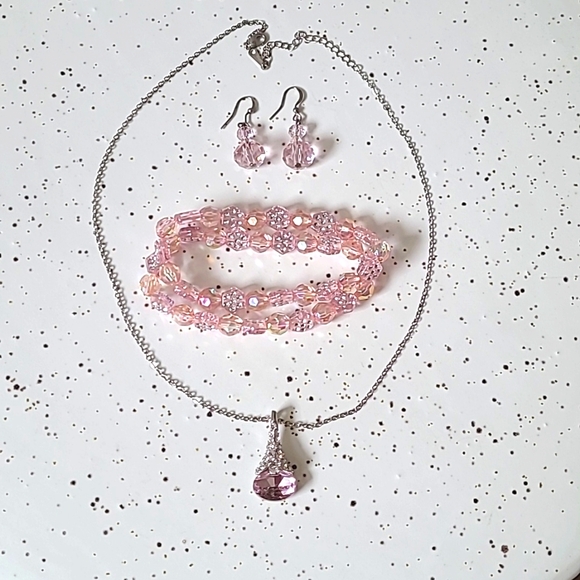 Pink Shine Jewelry Set - Picture 1 of 11